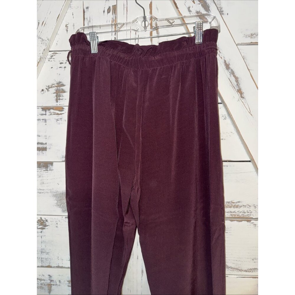 Eileen Fisher Casis Straight Pants Womens Small Purple Elastic Waist Ankle - Picture 9 of 11